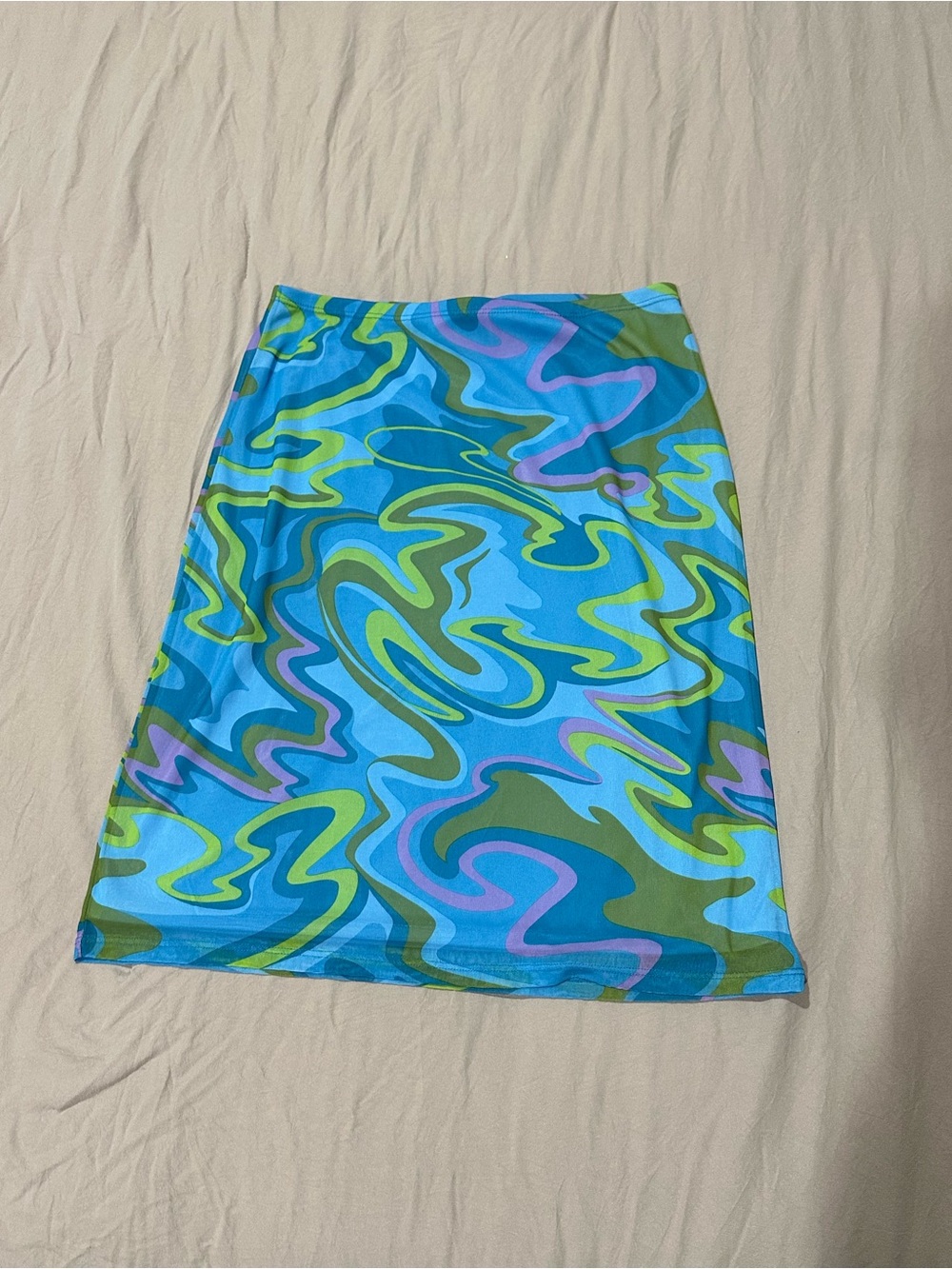 Vintage To the Max Blue Multi Swirl Swim Sarong